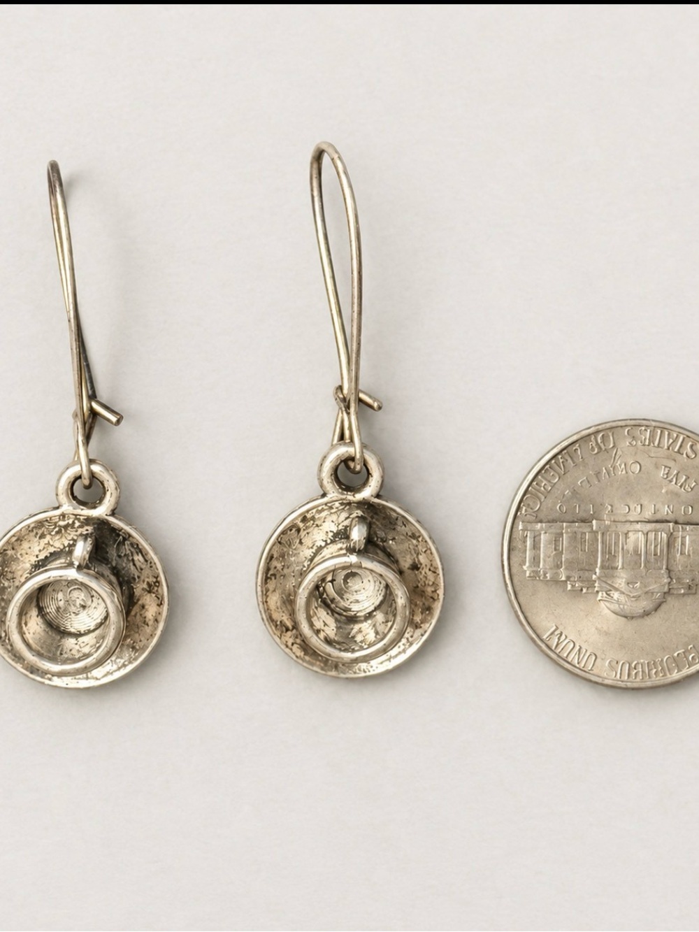 Silver-Tone Mini Hat Drop Earrings - Women Jewelry